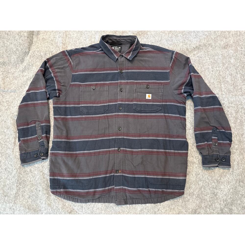 Carhartt Rugged Flex Insulated Heavyweight Flannel Shirt Jacket Mens XL